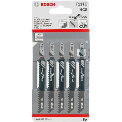 Stichsägeblatt t 111 c, Basic for Wood, 5er-Pack - Bosch