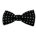Black & White Polka Dot Silk Bow Tie