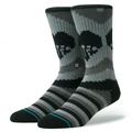 Stance Till Death Black & Grey Striped Skull Socks