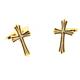 Golden Christian Cross Cufflinks