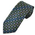 Navy Blue & Multi Coloured Floral Patterned Men's Tie