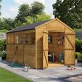 12x8 Expert T&G Apex Workshop Shed - Windowed BillyOh - Pressure Treated Wooden Garden Shed - 12 x 8ft