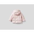 Benetton, Padded Jacket With Hood, taglia 12-18, Pink, Kids