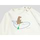 Benetton, Bodysuit With Print In Organic Cotton, taglia 9-12, Creamy White, Kids