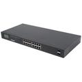 Intellinet 16-Port Gigabit Ethernet PoE+ Switch with 2 SFP Ports LCD Display IEEE 802.3at/af Power over Ethernet (PoE+/PoE) Compliant 370 W Endspan 19" Rackmount (UK 3-pin plug)