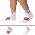 Tommy Hilfiger 2-Pack Breton Stripe Quarter Socks - White 43/46