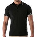 TOF Paris Patriot Cotton Polo Shirt - Black M