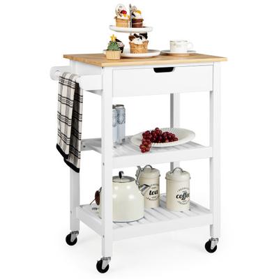 Costway 3-Tier Kitchen Island Cart Rolling Service...