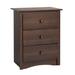 Fremont Nightstand, Tall 3-Drawer, Espresso