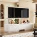 Extendable TV Stand Storage Media Console Modern Entertainment Center