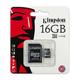 Kingston 16GB Micro SDHC Class 4 Memory Card with Adapter