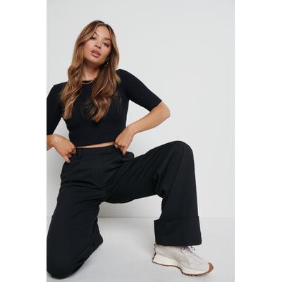 Rae Wide Leg Trousers - Black