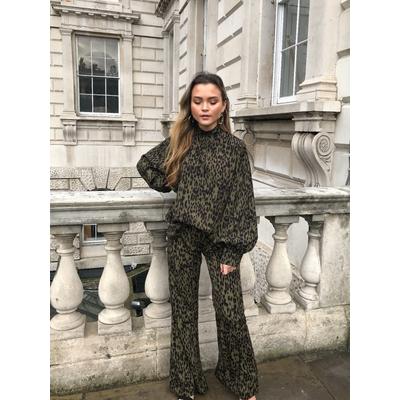 Flo Trousers - Khaki Leopard