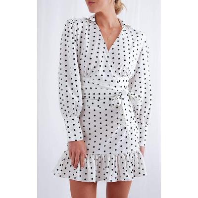 Aiden Wrap Blouse - Polka Dot