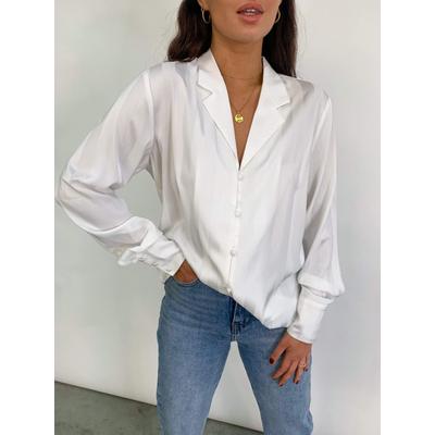Bronte Button Blouse - White