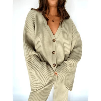 Freya Kimono Cropped Cardigan - Stone