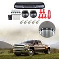 SCITOO Fit for 2002-2007 Chevy Silverado/GMC Sierra 1500 2500HD 3500 3x Clear Cab Lights Covers Cab Roof Running Top Clearance Marker Assembly with 5x WhiteLED Light Bulbs