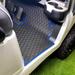 Xtreme Mats Club Car Golf Cart Mat Full Coverage Golf Cart Floor Liner Mats - Fits Club Car Models Precedent (2004-2023)/Onward & Tempo (2017-2023)/Villager & V4L (2019-2023) - Black with Blue Trim