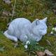 Garden cat statue Stone cat sculpture Outdoor cat decoration Custom cat figurine Cement cat ornament Handmade cat figure Cat memorial stone