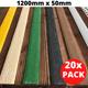 20x Decking Strips Anti Slip 1200mm x 50mm with Pre drilled holes and FREE Screws for Easy Installation