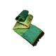 Green Multi Shade Color And Golden Yellow Moroccan Throw, Moroccan Sabra Silk Chenille Throw Blanket, Traditional Moroccan Rug 2.20 x 1.45m