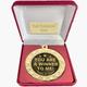 "Gold Heavyweight You Are A Winner To Me Medal In A Burgundy Velour Box Case With Ribbon 70mm (2 3/4\") FREE ENGRAVING"