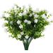 4Pcs Artificial Plants Flowers Fake Plants For Decoration Outdoor UV Resistant Faux Plastic Greenery Shrubs Bushes Outside Hanging Planter Home Decor Indoor Garden Window Box Patio Yard Office Wedding