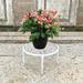 Dengmore Vase Planter Metal Plant Stands Set for Flower Pot Heavy Duty Potted Holder Indoor Outdoor White
