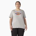 Dickies Women's Plus Heavyweight Logo T-Shirt - Heather Gray Size 3X (FSW47R)