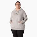 Dickies Women's Plus Water Repellent Sleeve Logo Hoodie - Heather Gray Size 3X (FWW22)