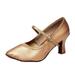 SEMIMAY Women s 7cm Heel High Modern Dance Shoes Indoor Dance Shoes Ballroom Dance Square Dance Shoes National Standard Dance Shoes Brown