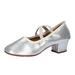SEMIMAY Foreign Trade 2023 New Soft Sole Solid Leather CrossStrap Dance Shoes Latin Dance Shoes Silver