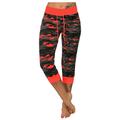 Womens Workout Cropped Pants Camouflage High Waisted Drawstring Capris Pants Casual Slim Fit Yoga Sport Trousers