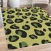 Animal Decorative Rug Leopard Animal Skin Pattern in Abstract Style Wild Safari Jungle Theme Quality Carpet for Bedroom Dorm and Living Room 6 Sizes Pale Avocado by Ambesonne