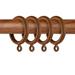Central Design DR40-W3 1.375 in. Plastic Faux Wood Curtain Eyelet Rings Chestnut - Set of 10