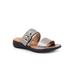 Women's Toki Slip On Sandal by SoftWalk in Pewter Metal (Size 7 1/2 M)