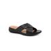 Wide Width Women's Tillman 5.0 Slip On Sandal by SoftWalk in Black (Size 9 1/2 W)
