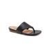 Wide Width Women's Chandler Slip On Sandal by SoftWalk in Black (Size 9 W)