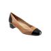 Wide Width Women's Daisy Block Heel by Trotters in Tan Black (Size 6 1/2 W)