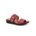 Women's Toki Slip On Sandal by SoftWalk in Dark Red (Size 8 1/2 M)
