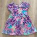 Disney Dresses | Disney Butterfly Print Short Sleeve Skater Dress - Little Girls 4/5 | Color: Pink/Purple | Size: Xsg