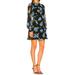 Free People Dresses | Free People Samantha Lace Up Floral Dress | Color: Black/Blue | Size: Xs