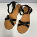 Madewell Shoes | Madewell Womans Flat Sandals. Black And Brown. Size 7.5. | Color: Black/Tan | Size: 7.5