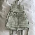 Brandy Melville Bags | Green Plaid Backpack | Color: Green/White | Size: Os