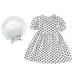 Size 6t Girls Clothes Princess Gowns for Girls Princess Baby Summer Polka Dot Kids Dress Toddler Sleeve Short Girls Ruffles Hat Dresses Set Casual Big Girls Dress with Pants Baby Girl Smock Dresses