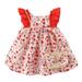 Dress up Clothes for Little Girls Girls Sweaters Size 10 12 Floral Princess Beach Vacation Bag Ruffles Summer Dress Set Girls Party Dress for Baby Girl Christmas Dresses for Girls Baby