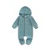 Huakaishijie Newborn Baby Boy Girl Romper Hooded Outfit Clothes Waffle Cotton Button Jumpsuits