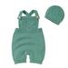 Qufokar Girls Fleece Lined Hoodie Fleece Jacket Baby Baby Knit Romper Cotton Sleeveless Boy Girl Sweater Clothes Solid Jumpsuit 1 Piece Outfits With Hat Caps Set