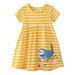 2t Dress Sweater for Girls 10-12 Toddler Girls Kids Children Summer Holiday Beach Mini Dress Bird Print Short Sleeve Crew Neck Loose Casual Sundress Girls Summer Dress Size 8 Dress Coat Toddler Girl