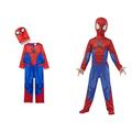 Rubie's 640840M 's 640840 M Spiderman Marvel Spider-Man M (5-6 Jahre/116cms) & Rubie 's 640840l Spiderman Marvel Spider-Man Classic Kind Kostüm, Jungen, L (7-8 Jahre/128 cms)